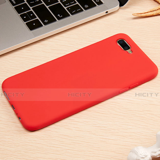 Custodia Silicone Ultra Sottile Morbida Cover A01 per Oppo K1 Rosso