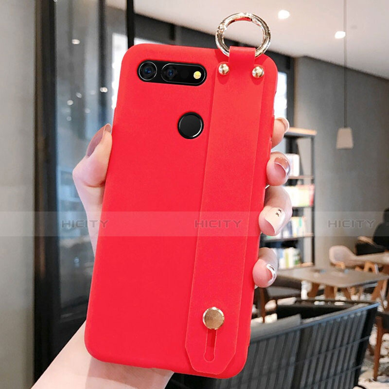 Custodia Silicone Ultra Sottile Morbida Cover C01 per Huawei Honor View 20 Rosso