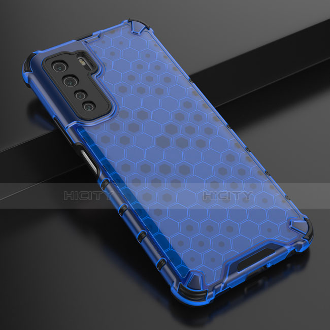 Custodia Silicone Ultra Sottile Morbida Cover C01 per Huawei Nova 7 SE 5G Blu