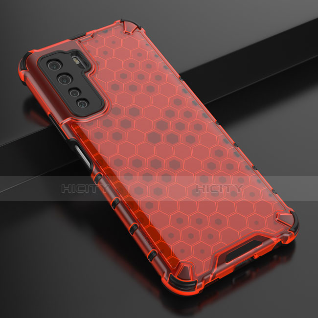 Custodia Silicone Ultra Sottile Morbida Cover C01 per Huawei P40 Lite 5G Rosso