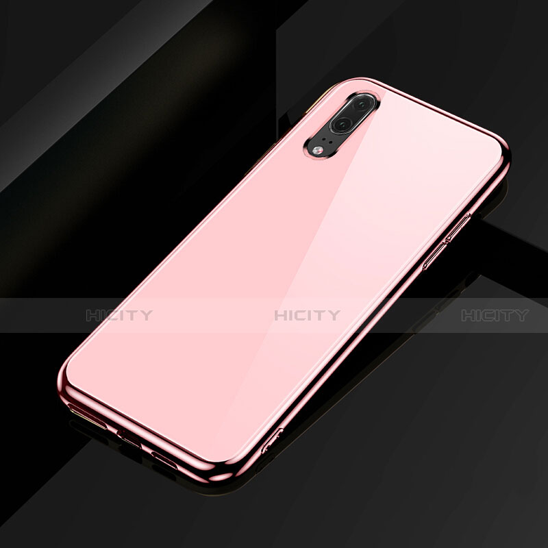 Custodia Silicone Ultra Sottile Morbida Cover C02 per Huawei P20 Oro Rosa