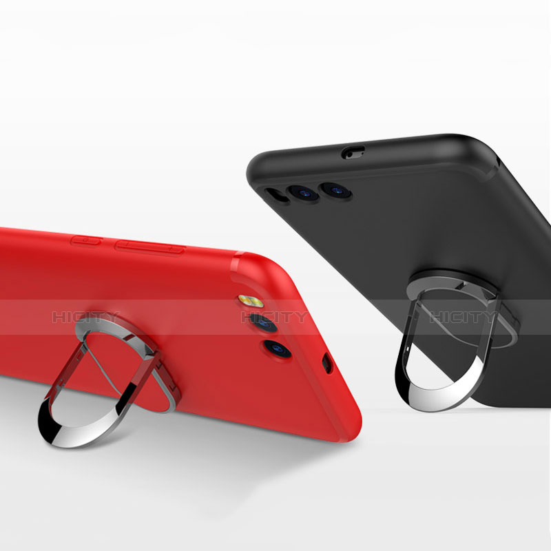 Custodia Silicone Ultra Sottile Morbida Cover con Anello Supporto per Xiaomi Mi 6