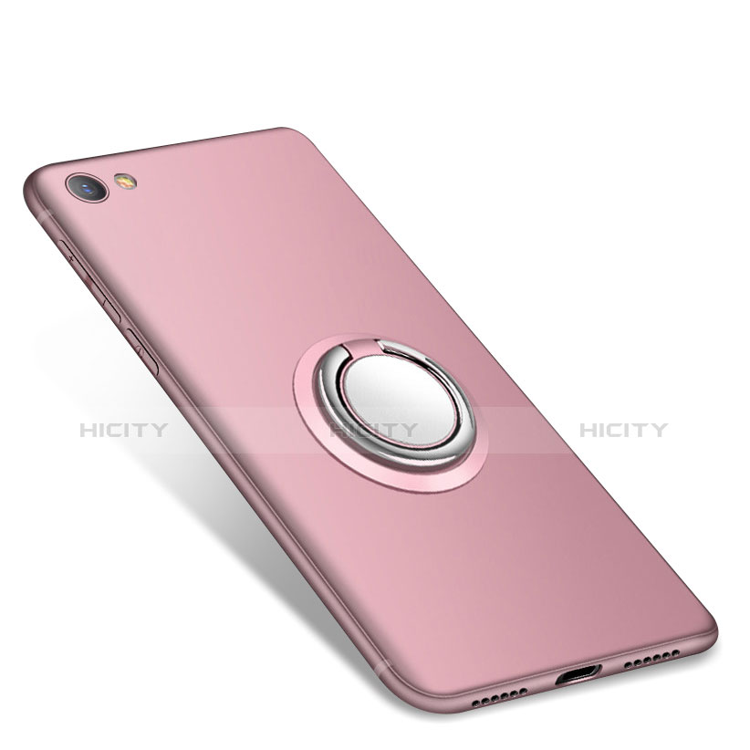 Custodia Silicone Ultra Sottile Morbida Cover con Anello Supporto per Xiaomi Redmi Note 5A Standard Edition Rosa