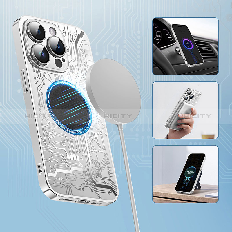Custodia Silicone Ultra Sottile Morbida Cover con Mag-Safe Magnetic ZL1 per Apple iPhone 15 Pro Max