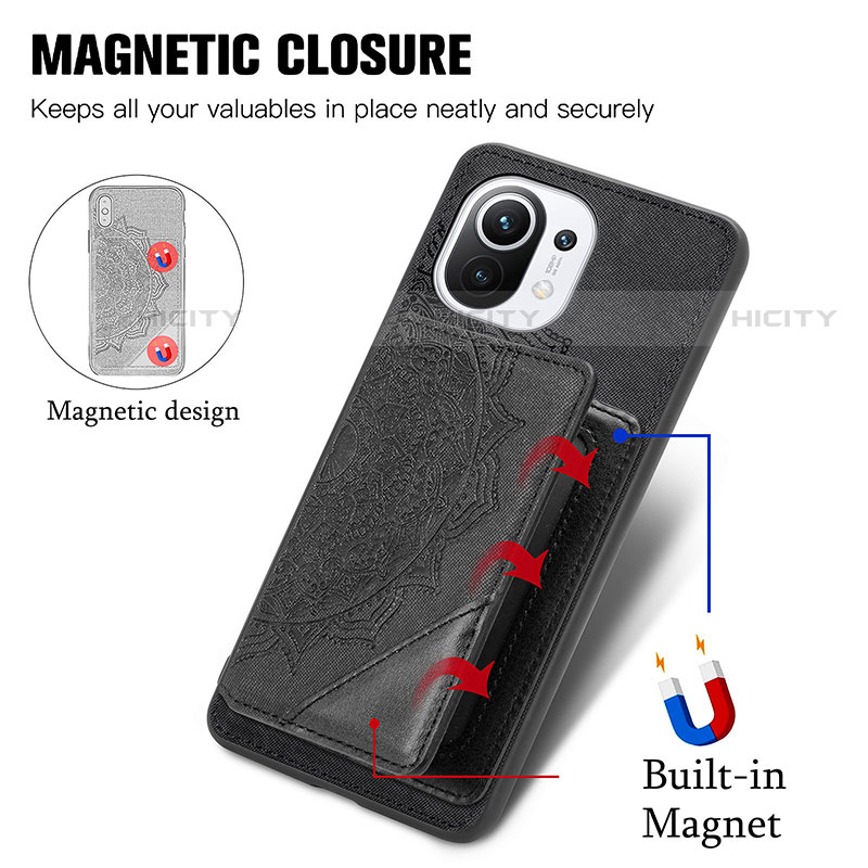 Custodia Silicone Ultra Sottile Morbida Cover con Magnetico A06 per Xiaomi Mi 11 Lite 5G