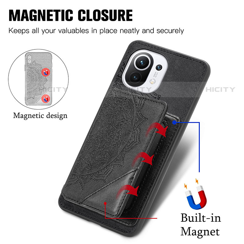 Custodia Silicone Ultra Sottile Morbida Cover con Magnetico A06 per Xiaomi Mi 11 Lite 5G NE