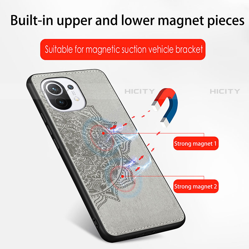 Custodia Silicone Ultra Sottile Morbida Cover con Magnetico A07 per Xiaomi Mi 11 Lite 5G NE