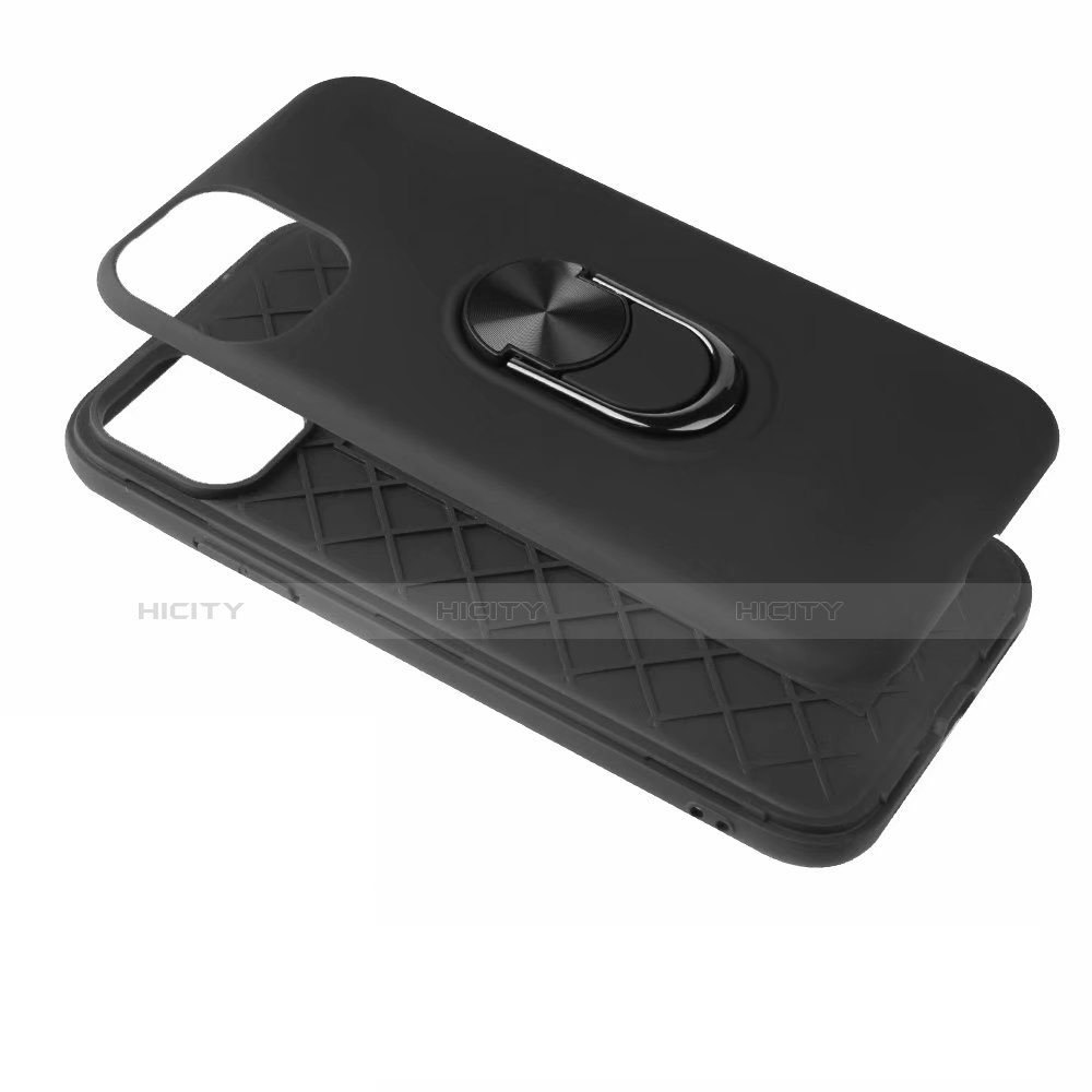 Custodia Silicone Ultra Sottile Morbida Cover con Magnetico Anello Supporto A01 per Apple iPhone 11