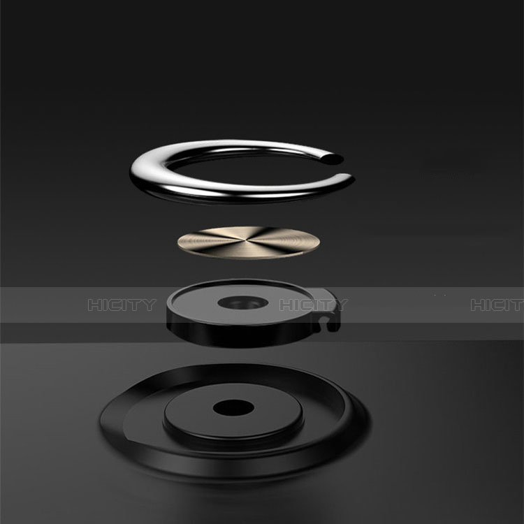 Custodia Silicone Ultra Sottile Morbida Cover con Magnetico Anello Supporto A01 per Huawei Honor V10 Lite