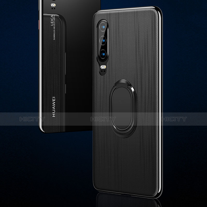 Custodia Silicone Ultra Sottile Morbida Cover con Magnetico Anello Supporto A01 per Huawei P30