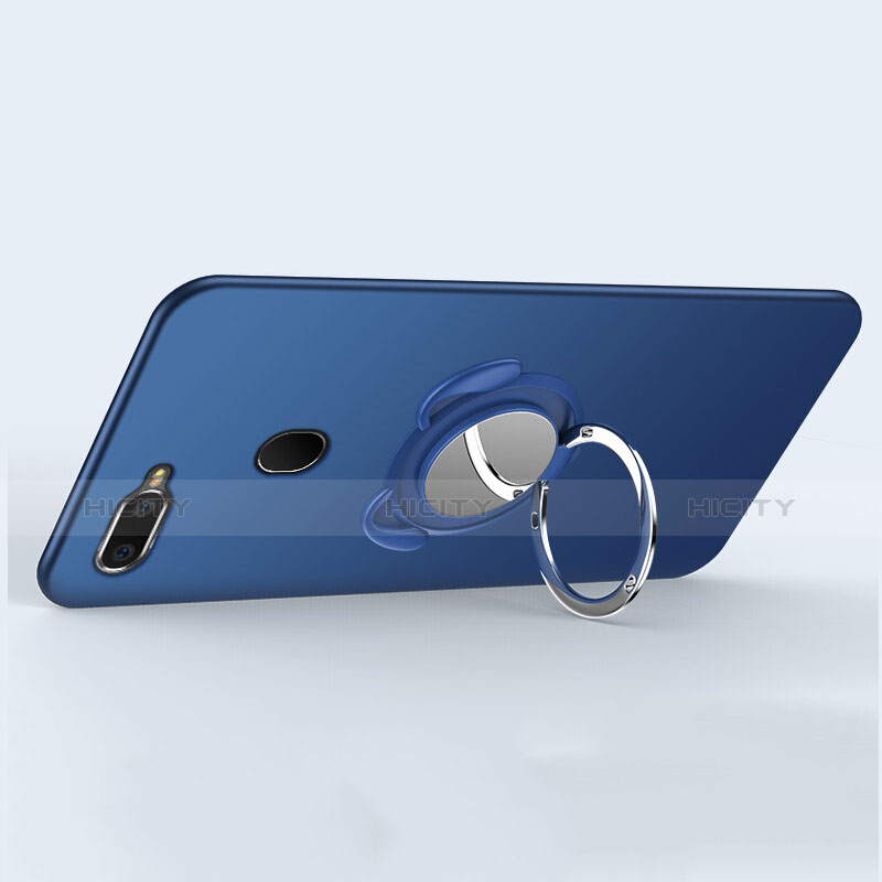 Custodia Silicone Ultra Sottile Morbida Cover con Magnetico Anello Supporto A01 per Oppo A7