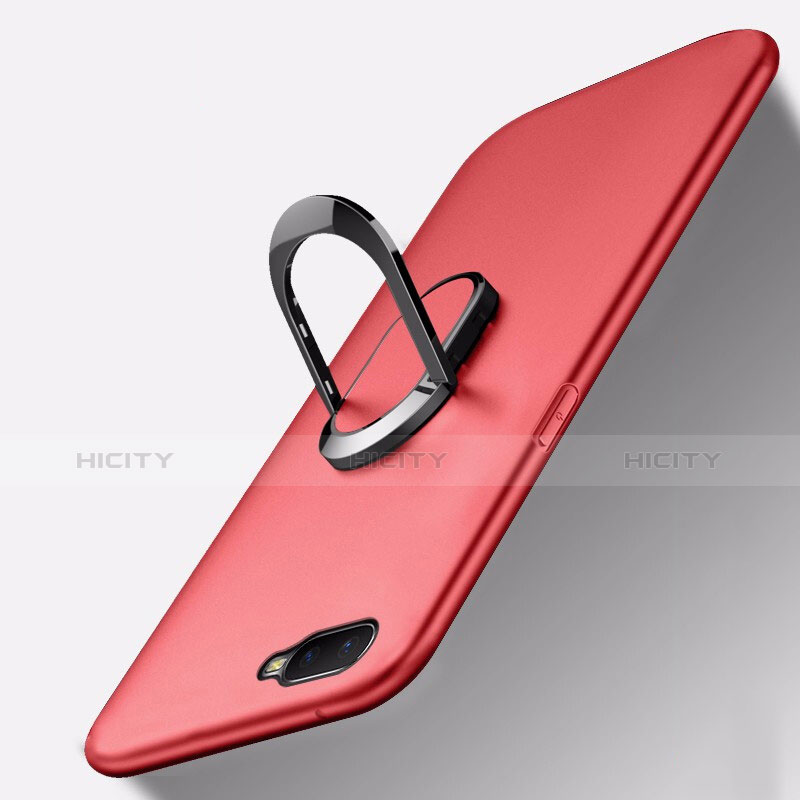 Custodia Silicone Ultra Sottile Morbida Cover con Magnetico Anello Supporto A01 per Oppo R17 Neo