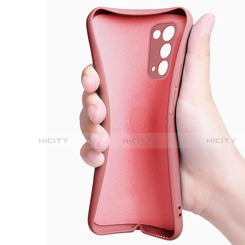 Custodia Silicone Ultra Sottile Morbida Cover con Magnetico Anello Supporto A01 per Oppo Reno5 Pro 5G