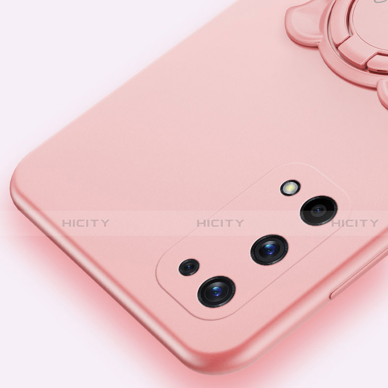 Custodia Silicone Ultra Sottile Morbida Cover con Magnetico Anello Supporto A01 per Realme Q2 Pro 5G