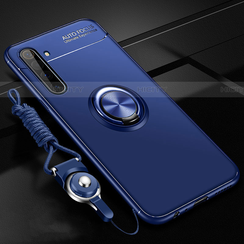 Custodia Silicone Ultra Sottile Morbida Cover con Magnetico Anello Supporto A01 per Realme X50 Pro 5G