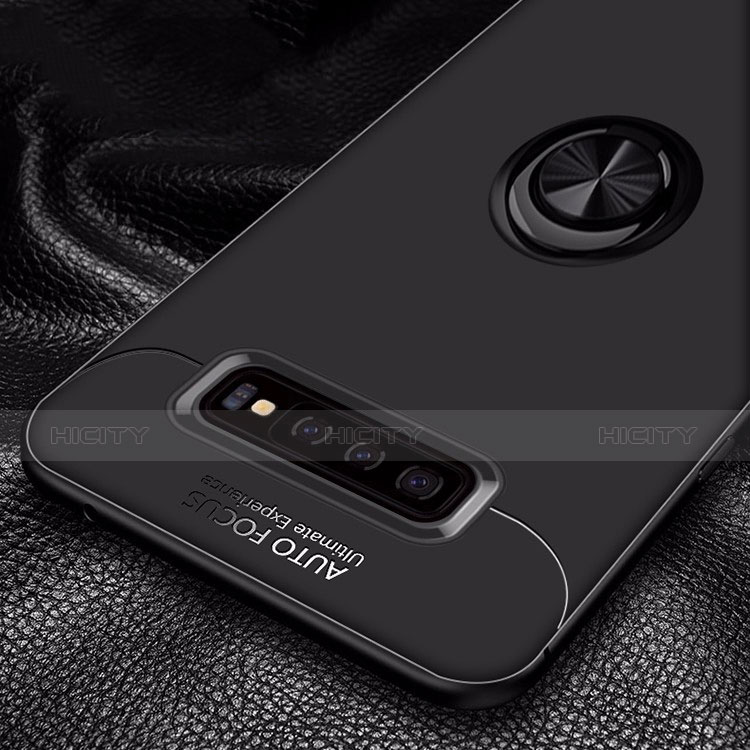 Custodia Silicone Ultra Sottile Morbida Cover con Magnetico Anello Supporto A01 per Samsung Galaxy S10