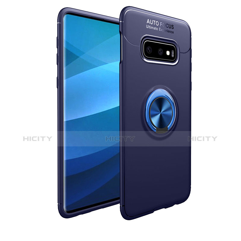 Custodia Silicone Ultra Sottile Morbida Cover con Magnetico Anello Supporto A01 per Samsung Galaxy S10e