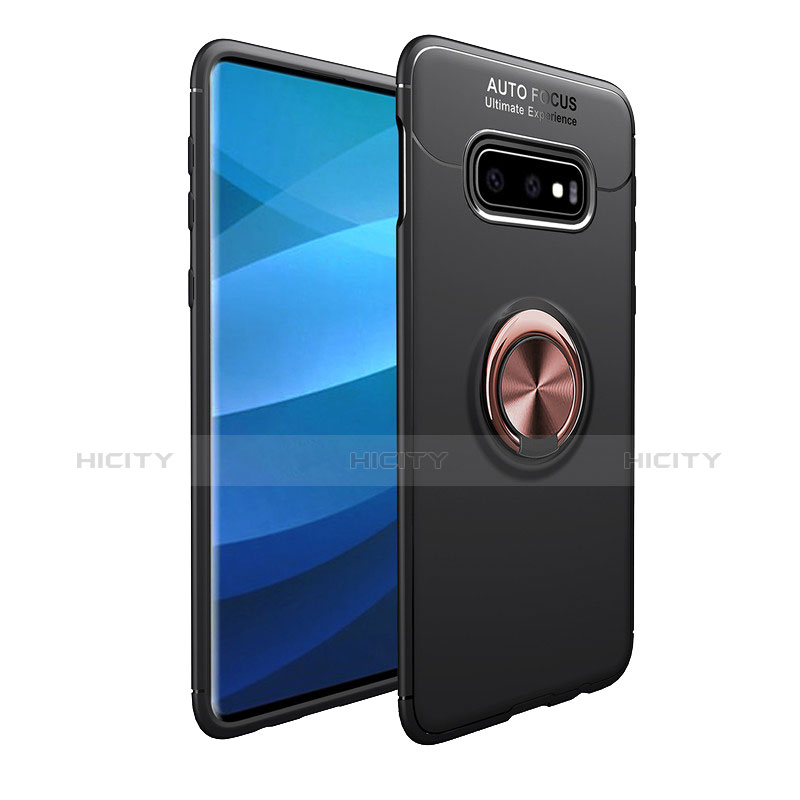 Custodia Silicone Ultra Sottile Morbida Cover con Magnetico Anello Supporto A01 per Samsung Galaxy S10e