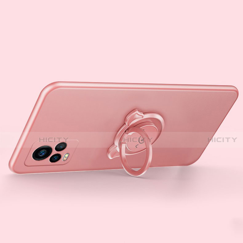 Custodia Silicone Ultra Sottile Morbida Cover con Magnetico Anello Supporto A01 per Vivo V20 Pro 5G