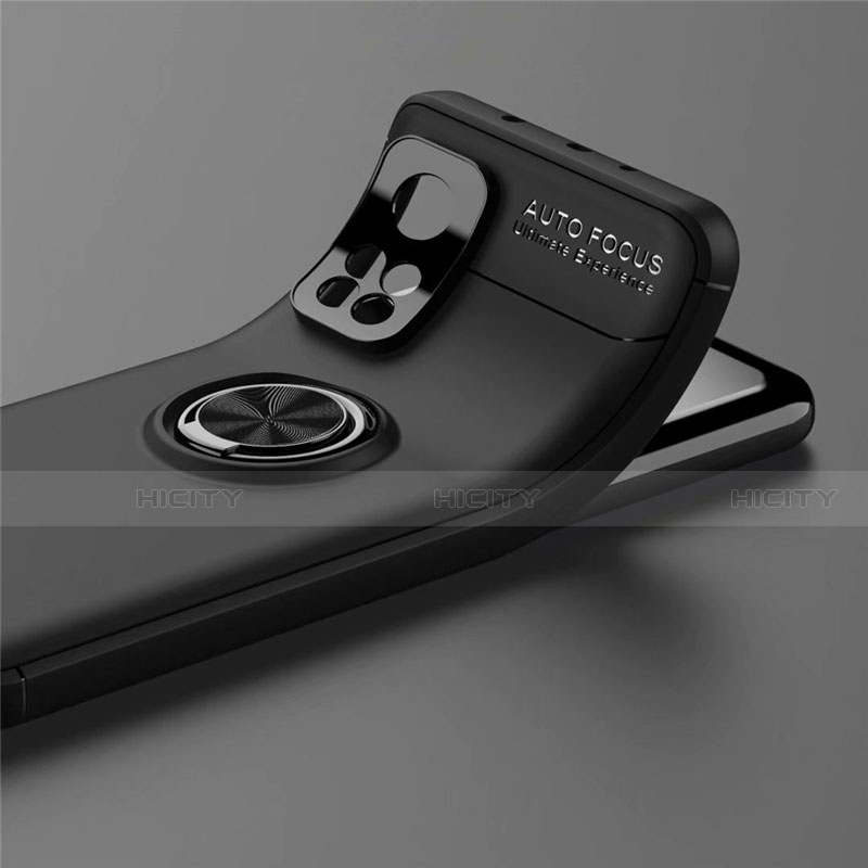 Custodia Silicone Ultra Sottile Morbida Cover con Magnetico Anello Supporto A01 per Xiaomi Mi 10T Pro 5G