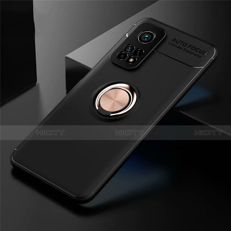 Custodia Silicone Ultra Sottile Morbida Cover con Magnetico Anello Supporto A01 per Xiaomi Mi 10T Pro 5G