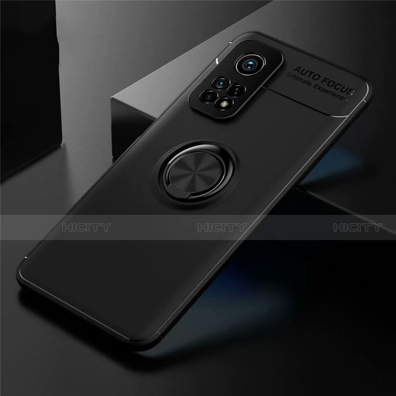 Custodia Silicone Ultra Sottile Morbida Cover con Magnetico Anello Supporto A01 per Xiaomi Mi 10T Pro 5G