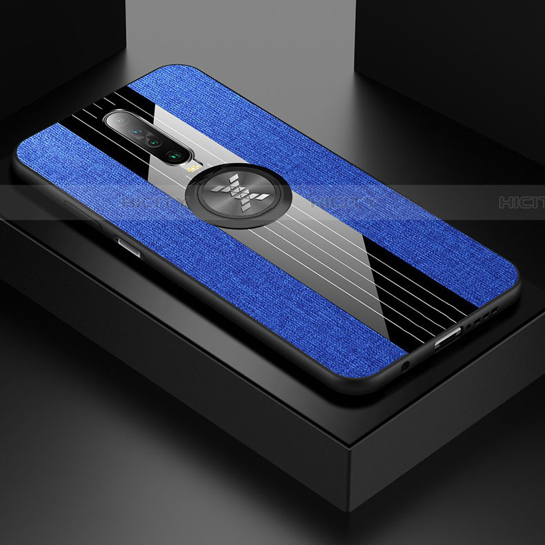 Custodia Silicone Ultra Sottile Morbida Cover con Magnetico Anello Supporto A01 per Xiaomi Redmi K30i 5G