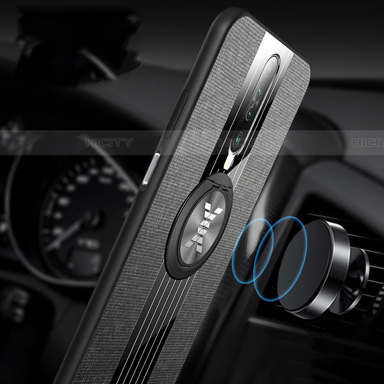 Custodia Silicone Ultra Sottile Morbida Cover con Magnetico Anello Supporto A01 per Xiaomi Redmi K30i 5G
