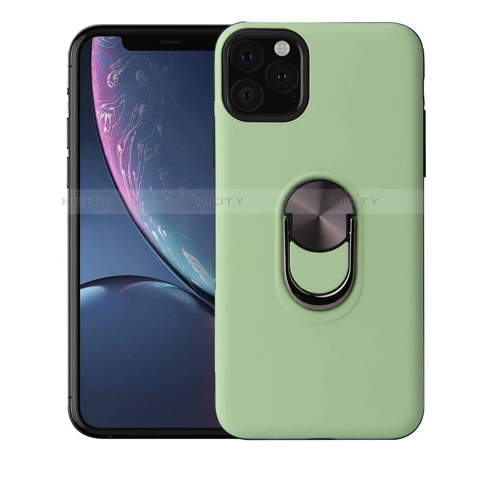 Custodia Silicone Ultra Sottile Morbida Cover con Magnetico Anello Supporto A02 per Apple iPhone 11 Pro