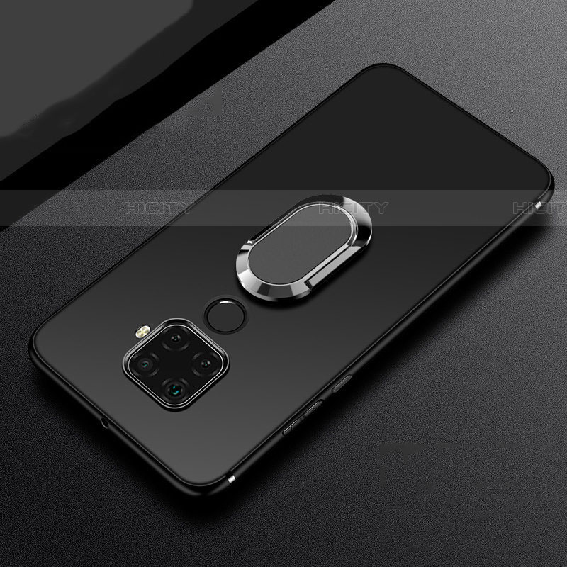 Custodia Silicone Ultra Sottile Morbida Cover con Magnetico Anello Supporto A02 per Huawei Nova 5z