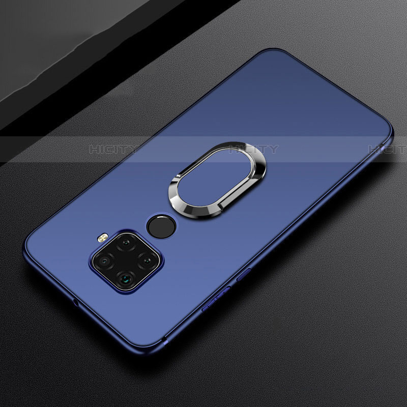 Custodia Silicone Ultra Sottile Morbida Cover con Magnetico Anello Supporto A02 per Huawei Nova 5z