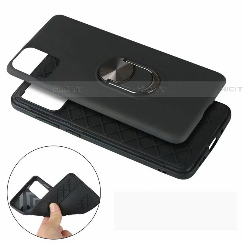 Custodia Silicone Ultra Sottile Morbida Cover con Magnetico Anello Supporto A02 per Samsung Galaxy A51 5G