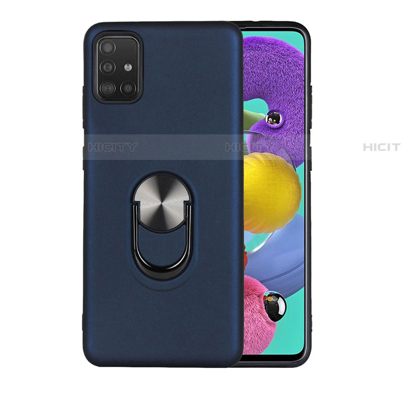 Custodia Silicone Ultra Sottile Morbida Cover con Magnetico Anello Supporto A02 per Samsung Galaxy A71 5G