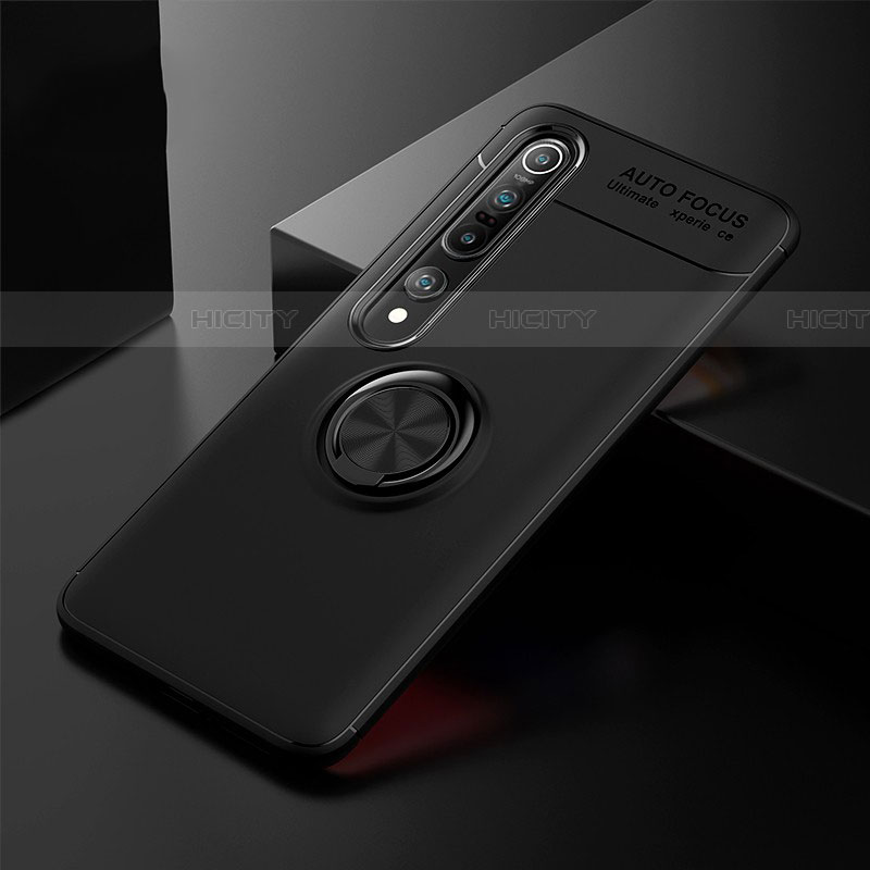 Custodia Silicone Ultra Sottile Morbida Cover con Magnetico Anello Supporto A02 per Xiaomi Mi 10 Pro