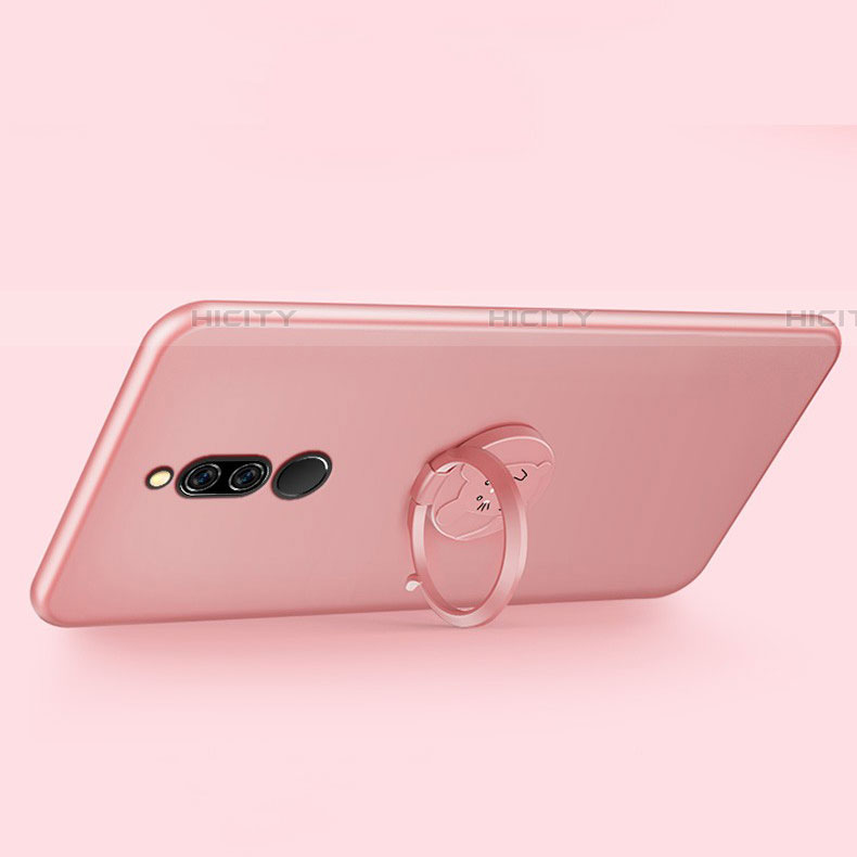 Custodia Silicone Ultra Sottile Morbida Cover con Magnetico Anello Supporto A02 per Xiaomi Redmi 8