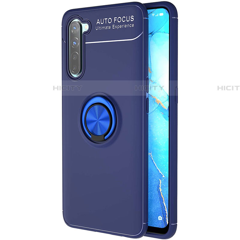 Custodia Silicone Ultra Sottile Morbida Cover con Magnetico Anello Supporto A03 per Oppo Find X2 Lite