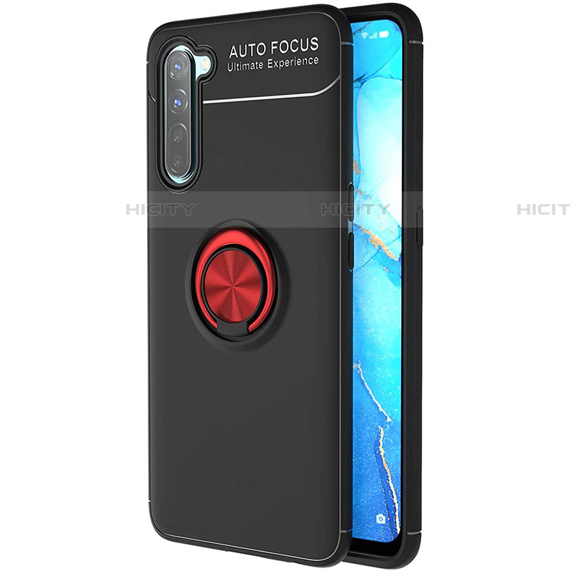 Custodia Silicone Ultra Sottile Morbida Cover con Magnetico Anello Supporto A03 per Oppo Find X2 Lite