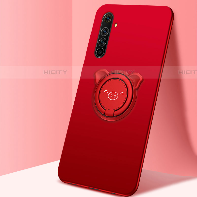 Custodia Silicone Ultra Sottile Morbida Cover con Magnetico Anello Supporto A03 per Realme X50 Pro 5G