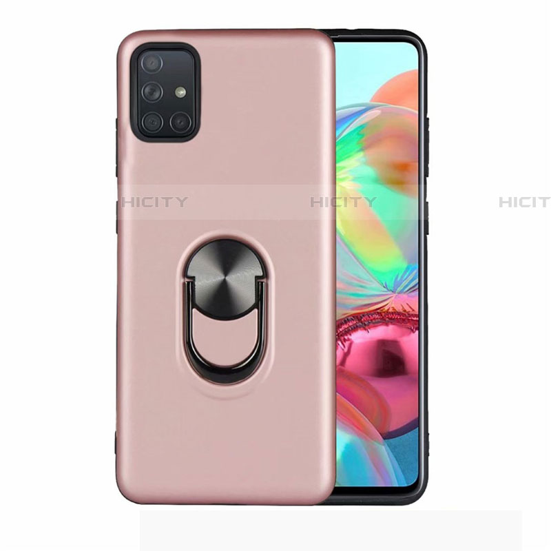 Custodia Silicone Ultra Sottile Morbida Cover con Magnetico Anello Supporto A03 per Samsung Galaxy A71 5G