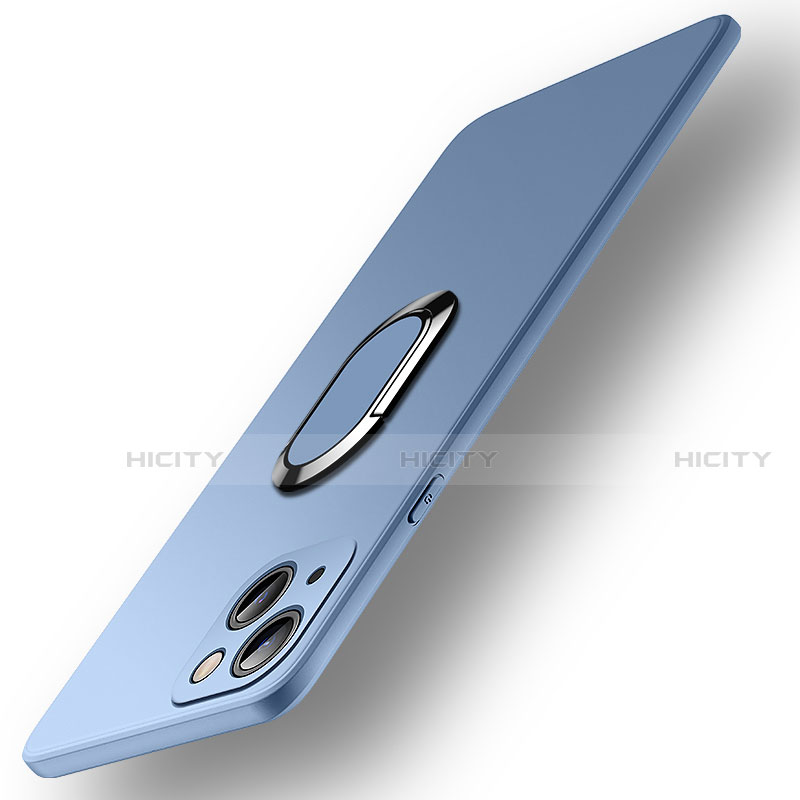 Custodia Silicone Ultra Sottile Morbida Cover con Magnetico Anello Supporto A09 per Apple iPhone 13