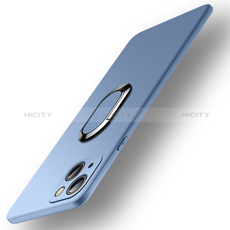 Custodia Silicone Ultra Sottile Morbida Cover con Magnetico Anello Supporto A09 per Apple iPhone 15