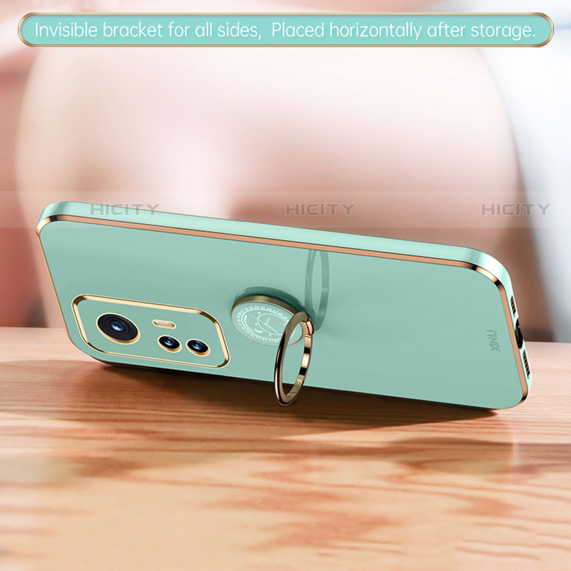 Custodia Silicone Ultra Sottile Morbida Cover con Magnetico Anello Supporto A10 per Xiaomi Mi 12 Pro 5G