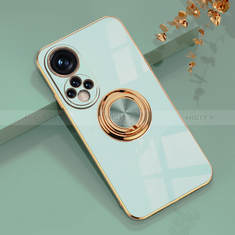 Custodia Silicone Ultra Sottile Morbida Cover con Magnetico Anello Supporto AN1 per Huawei Nova 9 Pro