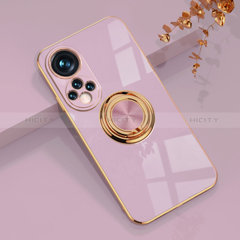 Custodia Silicone Ultra Sottile Morbida Cover con Magnetico Anello Supporto AN1 per Huawei Nova 9 Pro