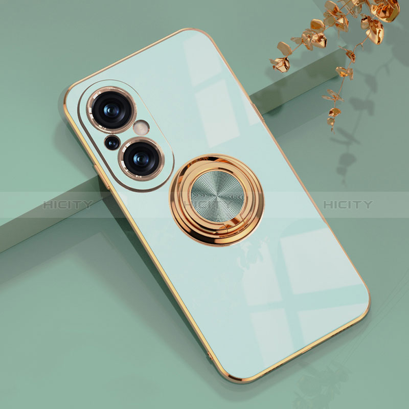 Custodia Silicone Ultra Sottile Morbida Cover con Magnetico Anello Supporto AN1 per Huawei Nova 9 SE