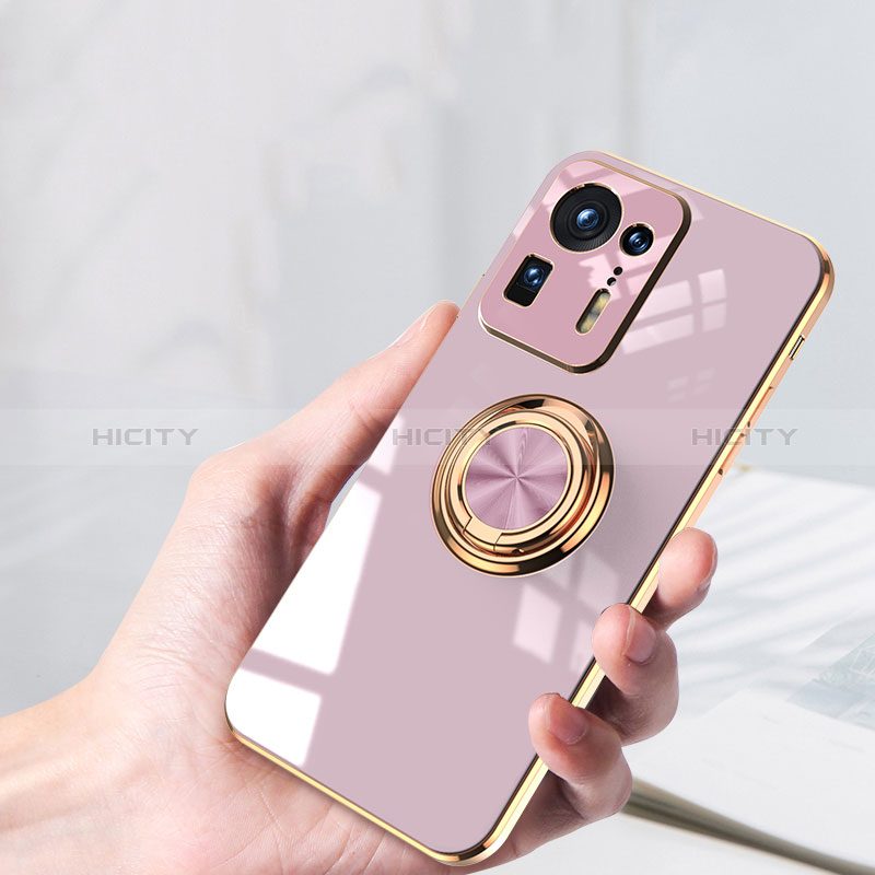 Custodia Silicone Ultra Sottile Morbida Cover con Magnetico Anello Supporto AN1 per Xiaomi Mi Mix 4 5G