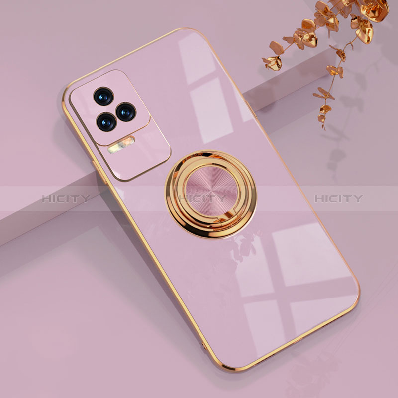 Custodia Silicone Ultra Sottile Morbida Cover con Magnetico Anello Supporto AN1 per Xiaomi Poco F4 5G