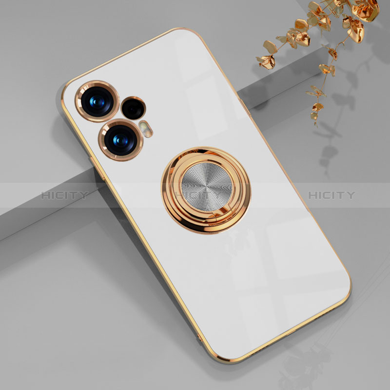 Custodia Silicone Ultra Sottile Morbida Cover con Magnetico Anello Supporto AN1 per Xiaomi Redmi Note 12 Turbo 5G