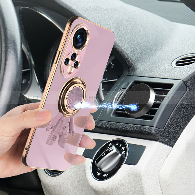 Custodia Silicone Ultra Sottile Morbida Cover con Magnetico Anello Supporto AN2 per Huawei Nova 9