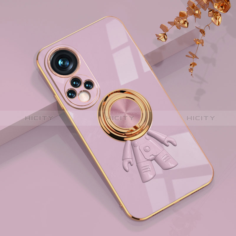 Custodia Silicone Ultra Sottile Morbida Cover con Magnetico Anello Supporto AN2 per Huawei Nova 9 Pro